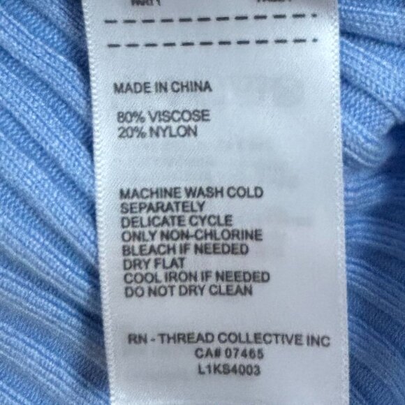 Laundry‎ by Shelli Segal Short Sleeve V-Neck Cardigan Sweater Light Blue Size XL - Picture 4 of 4